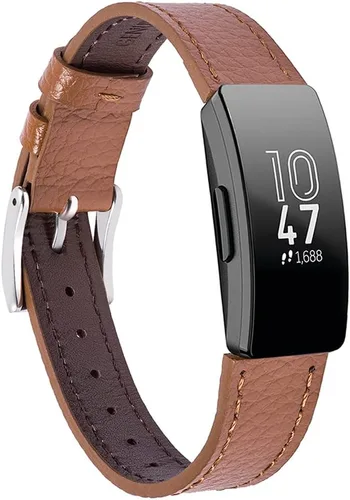 Miniatura 12 de Correas de cuero genuino compatibles con Fitbit Inspire 3/Inspire 2/Inspire HR/Inspire, correas deportivas suaves ajustables de repuesto