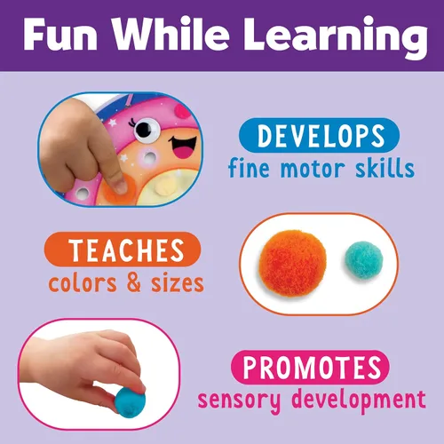 Miniatura 5 de Creativity for Kids Pom Pom Pictures: Animales - Actividades de aprendizaje preescolar, juguetes sensoriales para niños pequeños, artes