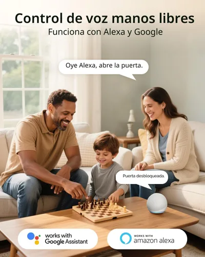 Miniatura 5 de Philips - Cerradura de puerta inteligente Wi-Fi con asa, cerradura de puerta de entrada sin llave, perilla de puerta de huellas dactilares, control