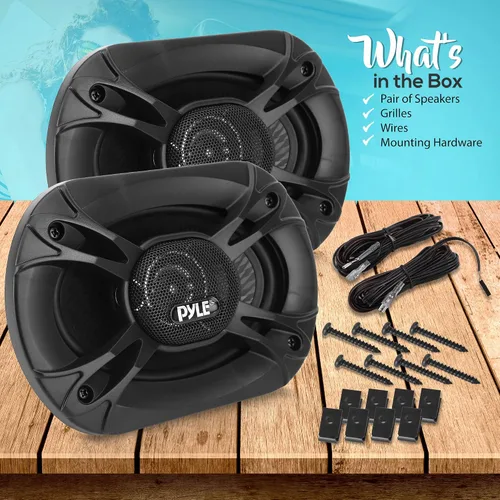 Miniatura 7 de Pyle Altavoces estéreo universales de 3 vías para automóvil, 400 W, 6 x 8 pulgadas, triaxial de alto volumen, audio profesional, altavoz universal