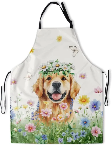Miniatura 38 de Giwawa Delantal unisex para adultos, impermeable, resistente a las manchas, delantal de cocina con 2 bolsillos para BBQ, parrilla y pintura