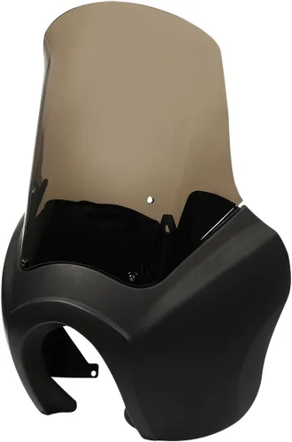Miniatura 5 de Cubierta de carenado de faros delanteros color negro mate con parabrisas de 15 pulgadas para Harley Davidson Dyna Street Bob T