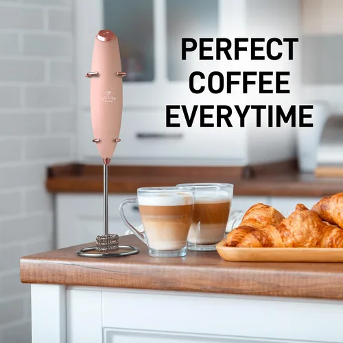 Miniatura 54 de Zulay Milk Boss Espumador de leche potente manual, hace espuma para latte, batidor para mezclar bebidas, café, miniespumador para capuchino, frappé