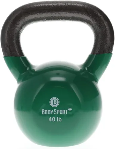 Miniatura 10 de Body Sport Pesas rusas de hierro con revestimiento de vinilo – Pesa rusa para levantamiento de pesas – Pesa rusa de entrenamiento de fuerza
