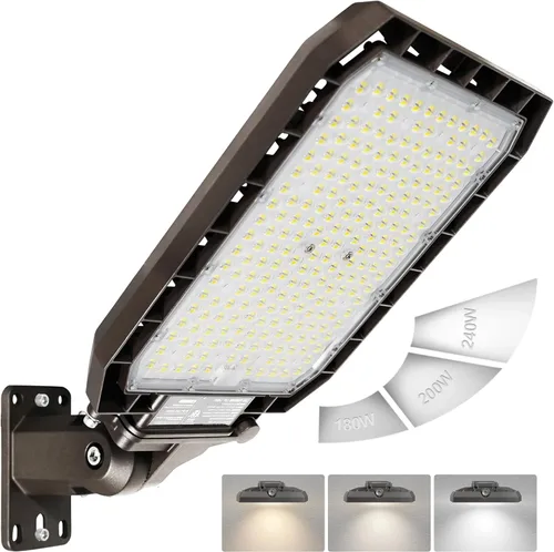 Miniatura 14 de HiBay Luz LED de granero del atardecer al amanecer con atenuación temporizada, 3CCT 80W 12000LM eqv 400-600W HPS/HID, iluminación de inundación