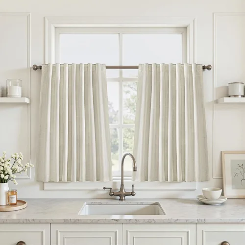 Miniatura 73 de Cortinas opacas de 54 pulgadas de largo para dormitorio, sala de estar, cortinas beige con aislamiento térmico, oscurecimiento de la habitación