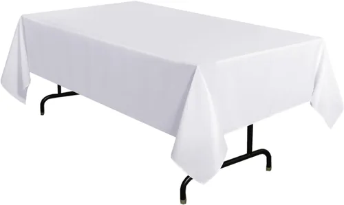 Miniatura 63 de sancua - Paquete de 2 manteles cuadrados de poliéster, de 54 x 54 pulgadas, resistentes a las manchas y a las arrugas, lavables, para mesas de Beige