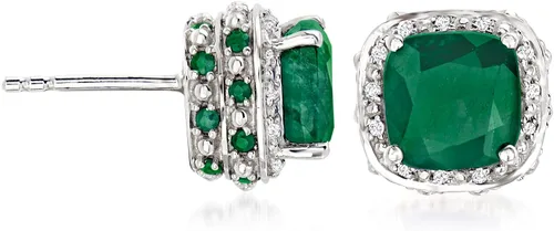 Miniatura 3 de Ross-Simons Gemstone and 10 ct tw White Topaz Stud Earrings in Sterling Silver