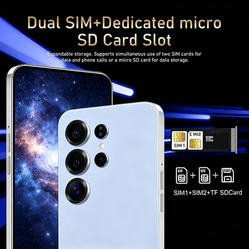 Miniatura 2 de Teléfono inteligente desbloqueado S25Ultra, teléfonos móviles Android 12.0, pantalla HD+ de 6.6'', 4 GB de RAM 32 GB ROM/256 GB SD, 4G Dual SIM Rosa