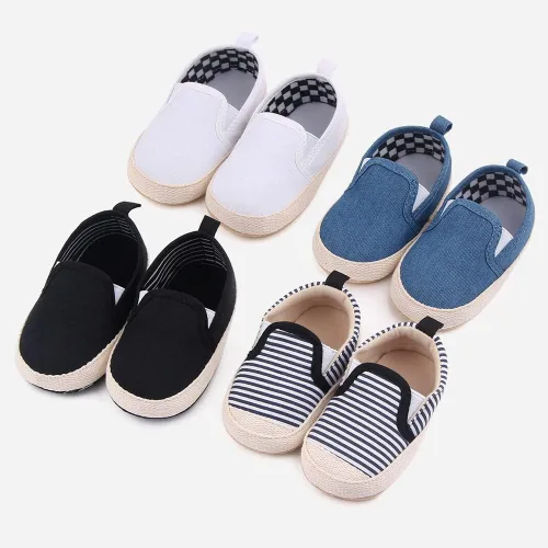 Miniatura 7 de haozaye Zapatos de lona para bebés, niñas y niños, suela suave, mocasines para cuna, zapatos casuales Austin para niños pequeños, mocasines planos