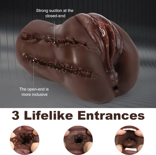 Miniatura 4 de Masturbadores Masculinos de Bolsillo con Vibrador de Bala - Masturbador Masculino 3 en 1 con 10 Modos de Vibración, Coños de Bolsillo con Boca