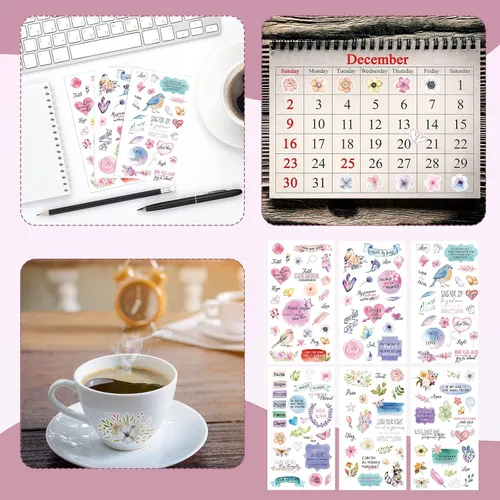 Miniatura 5 de 30 hojas de calcomanías cristianas para diario, versículos bíblicos, álbumes de recortes de Jesús, fe, sellos, manualidades, calcomanías
