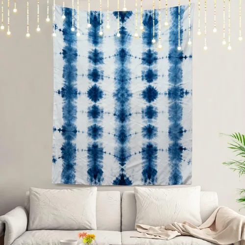 Miniatura 81 de Shrahala Tapiz japonés para colgar en la pared, moderno patrón abstracto de hojas, tapiz grande para dormitorio y sala de estar