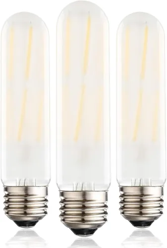 XININSUN Bombillas LED esmeriladas T10, color blanco cálido 2700 K, bombillas LED Edison tubulares regulables de 6 W, equivalente a 60 vatios, 600