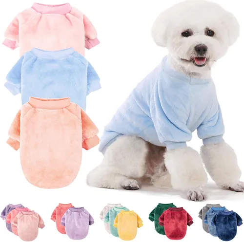Miniatura 21 de FabriCastle Suéter pequeño para perro, paquete de 3 ropa para perros y gatos, chaquetas suaves y cálidas para perros pequeños, niños y niñas