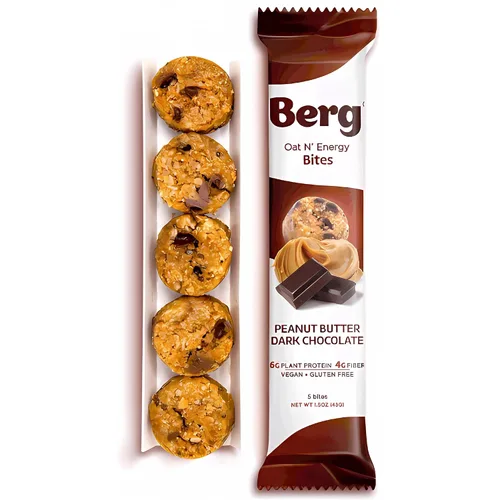 Miniatura 11 de Berg Bites Bocaditos de mantequilla de almendras y gelatina a base de plantas, vegano, sin gluten, 0.18 onzas de proteína, 0.18 onzas de fibra, caja