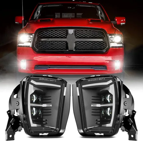 Miniatura 17 de BICYACO Conjunto de luces antiniebla LED con soportes de montaje compatibles con Dodge Ram 1500 2013-2018, Ram 1500 Classic Pickup 2019, lámparas