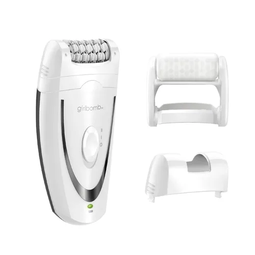 Conair GIRLBOMB Depiladora con rodillo de hielo para piel lisa y suave, dispositivo de depilación, depiladora para mujeres, afeitadora y recortadora