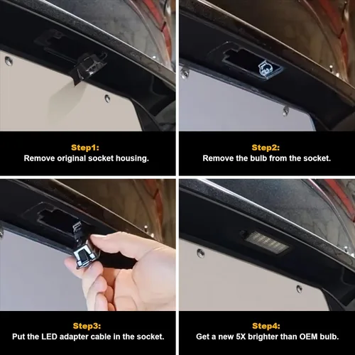 Miniatura 6 de Luces LED para matrícula compatibles con Dodge Charger Challenger Chrysler 300 2015-2023, luz de matrícula de repuesto