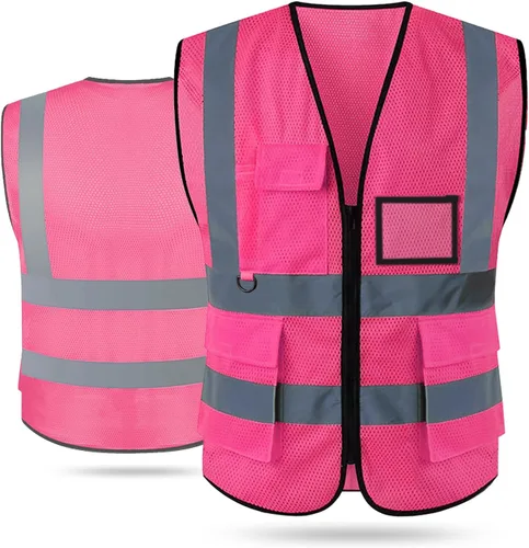 Miniatura 8 de Chaleco de seguridad, chaleco reflectante, chaleco de alta visibilidad, chaleco de construcción para mujeres y hombres, cumple con las normas