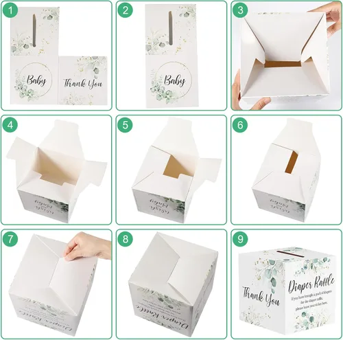 Miniatura 3 de Pajean - Rifa de pañales para fiesta de baby shower con 50 boletos de vegetación