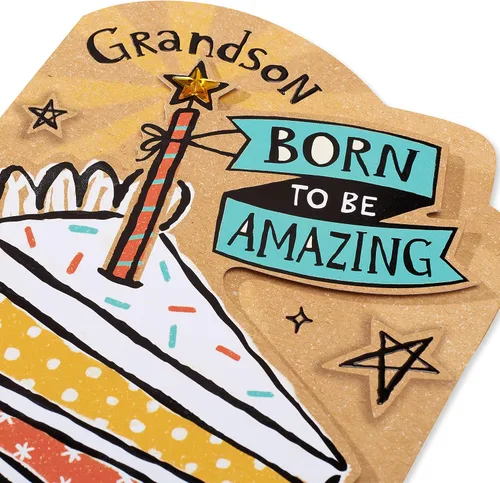 Miniatura 5 de American Greetings Tarjeta de cumpleaños para nieto (Awesome)