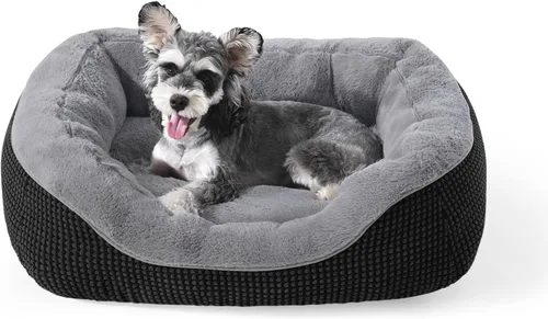 Miniatura 25 de INVENHO Cama para perros pequeños para perros pequeños, camas para gatos de interior, lavable, cama ortopédica para perros, cama cálida suave y Gris