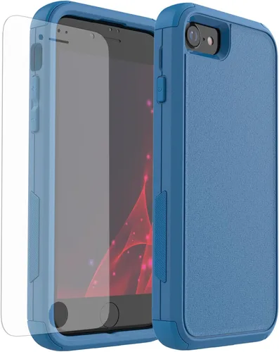 Miniatura 13 de X-belmox Funda resistente para iPhone SE 2022 (3ª generación), iPhone SE 2020 (2ª generación), 3 en 1 [a prueba de golpes] [a prueba de caídas]