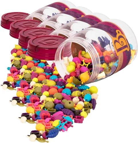 Miniatura 13 de B. toys Pop Arty! 150 piezas - Kit de fabricación de joyas - Juego creativo de cuentas pop para niños - Kit de fabricación de joyas de bricolaje