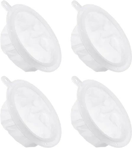 PATIKIL Colador de filtro de alimentos de 6.1 pulgadas de diámetro exterior, paquete de 4 filtros de malla de 300 filtros de malla fina para jugo,