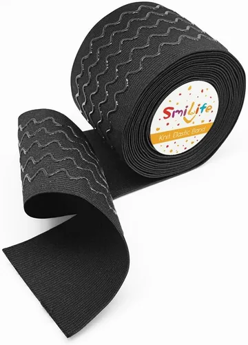 Miniatura 7 de SmiLife Banda Elástica de Agarre de Silicona para Coser, Beige, 1.05 Pulgadas x 12 Yardas