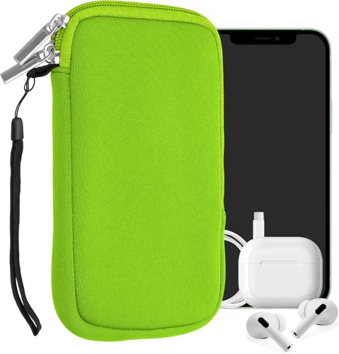 Miniatura 74 de kwmobile Funda universal para teléfono tamaño XS - 3,5/4 pulgadas - Funda de neopreno para teléfono inteligente con cremallera - Funda impermeable