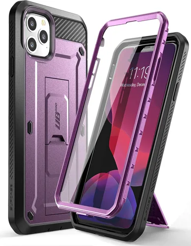 SUPCASE Funda para iPhone 11 Pro Max con protector de pantalla (Unicorn Beetle Pro), [soporte integrado y clip para cinturón] Funda protectora