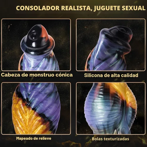 Miniatura 7 de Juguetes sexuales con consolador de empuje y vibrador - Consoladores anal enormes y gruesos de 10.2" 4EN1, consolador monstruo grande actualizado