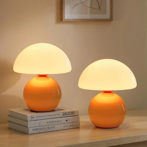 Miniatura 14 de NIORSUN Lámpara de Mesa con Forma de Hongo para Dormitorio, Lámpara de Mesa Portátil Inalámbrica, Lámpara Inalámbrica, Pequeñas Lámparas Táctiles
