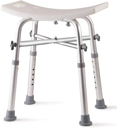 Dr. Kay's Silla de ducha ajustable para ducha interior con soportes únicos de barra transversal resistente, taburete de ducha para la bañera