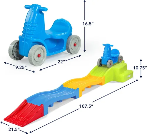 Miniatura 5 de Simplay3 Montaña rusa expandible de lujo con pistas, pista de carreras de descenso para niños en crecimiento, juguete para niños en interiores