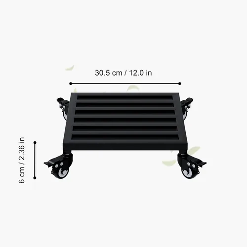 Miniatura 2 de Zhongma Paquete de 2 cajas cuadradas de 12 x 12 x 3.5 pulgadas de alto con ruedas, totalmente montado, construcción resistente, capacidad de 300
