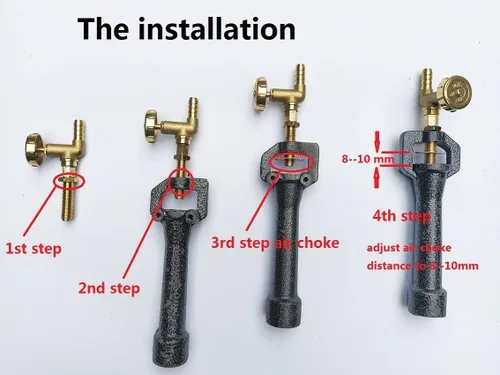 Miniatura 3 de Quemador de forja de propano con regulador, fabricación de cuchillos quemador de forja de gas para herrería horno de fundición de metal