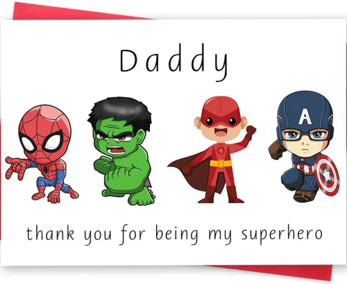 BENNLOOS Bonita tarjeta de agradecimiento para papá, divertida tarjeta del día del padre para papá, preciosa tarjeta de cumpleaños para papá de