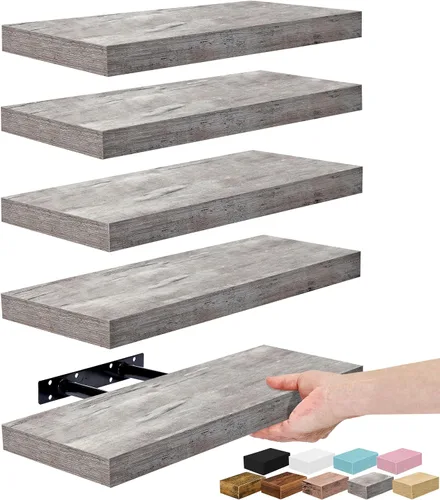 Miniatura 37 de Sorbus Estantes flotantes para pared, estante flotante de 16 pulgadas para cocina, dormitorio, sala de estar, baño, hogar y decoración de pared