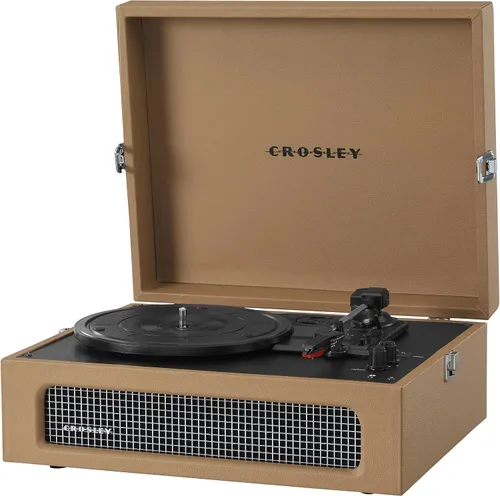 Miniatura 6 de Crosley CR8017B-TA Voyager - Tocadiscos portátil clásico de vinilo con Bluetooth de entrada/salida y altavoces integrados, color marrón Canela