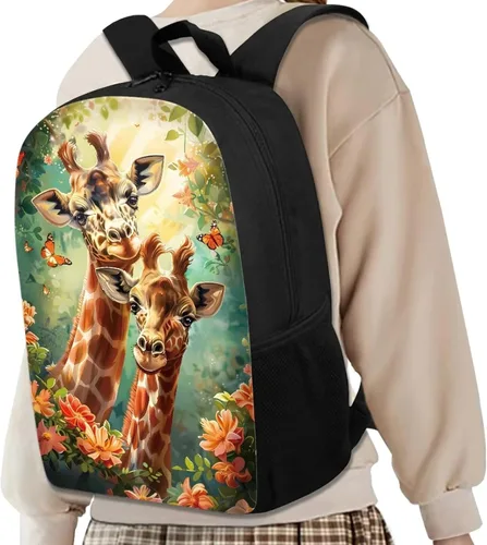 Miniatura 125 de HUGS IDEA Los animales frescos 3D niños escuela libro bolsa niños impresión mochilas, Baloncesto, Moderno