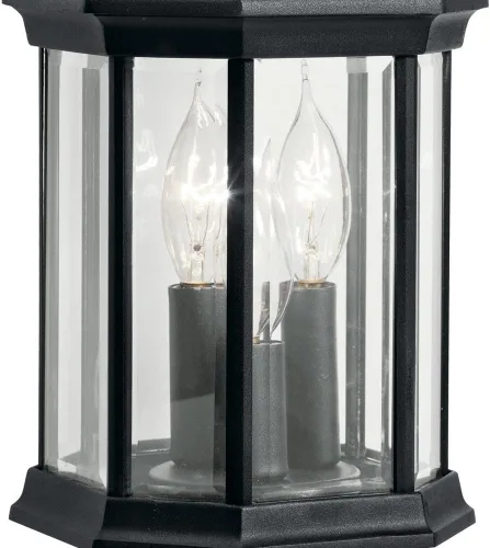 Miniatura 2 de Kichler Chesapeake - Lámpara de pared para exteriores de 14.75 pulgadas, 3 luces, con cristal biselado transparente, color blanco