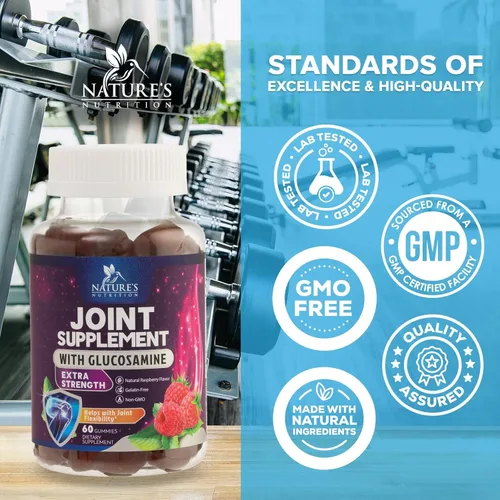 Miniatura 4 de Gomitas de apoyo articular – Glucosamina Plus Vitamina E Suplemento de apoyo articular de la naturaleza para molestias ocasionales para espalda