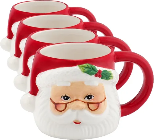 Miniatura 7 de Taza de muñeco de nieve de 16 oz Papá Noel
