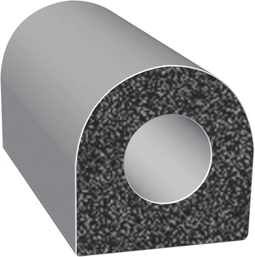 Miniatura 22 de Trim-Lok Sello de goma en forma de D – 1 pulgada de altura, 1 pulgada de ancho, 125 pies de longitud – Sello de espuma EPDM con cinta adhesiva BT