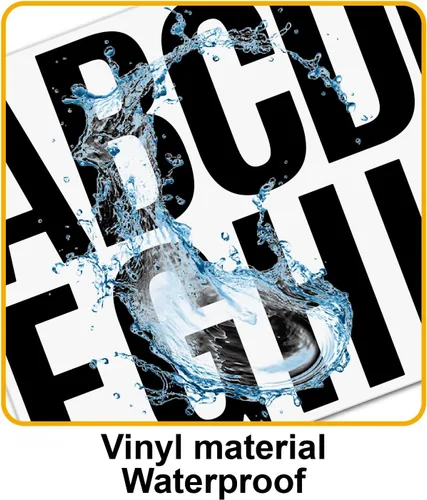 Miniatura 3 de 810 piezas de 10 hojas de calcomanías de vinilo para letras, calcomanías autoadhesivas para buzón, letreros, ventanas, puertas, automóviles