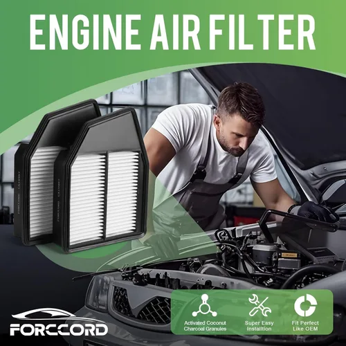 Miniatura 2 de Paquete de 2 filtros de aire de motor Compatible con Honda Accord 2008-2012, Crosstour 2012-2015, L4 2.4L Filtro de aire de repuesto CA10467