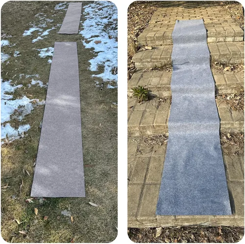 Miniatura 5 de Prriudy Alfombra antideslizante de 16 x 118 pulgadas, alfombra de fieltro antideslizante para pasarelas de invierno, puerta delantera, escaleras